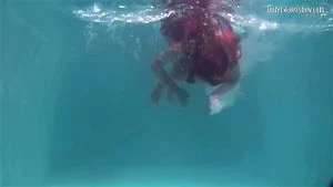 Sexy underwater teen