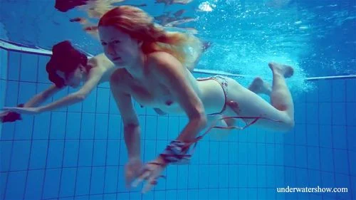 czech teen, Underwater Show, public, underwater babes