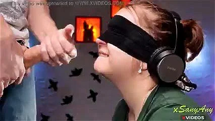 blindfold blowjob, cum in mouth, blowjob, homemade