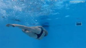 Mimi Cica gets horny underwater and naked