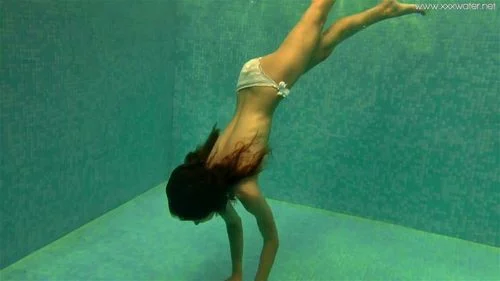 swimming, Underwater Show, swimming pool teen, small tits