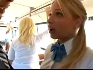 White schoolgirl fucks a Japanese man in public
