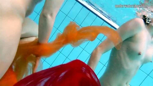 Underwater Show, licking, pool girl, public
