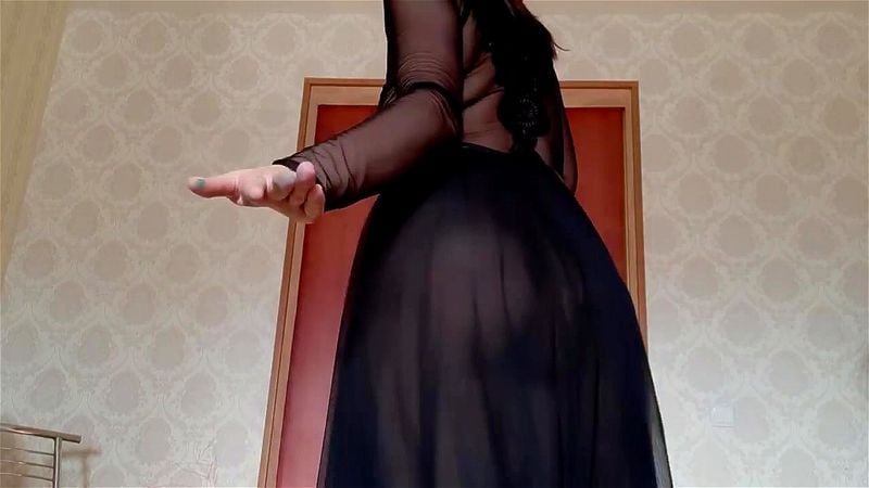 ( NAME PLEASE ) Russian beauty streams in see through dress Sexy Dancing in Camisole Long Transparent