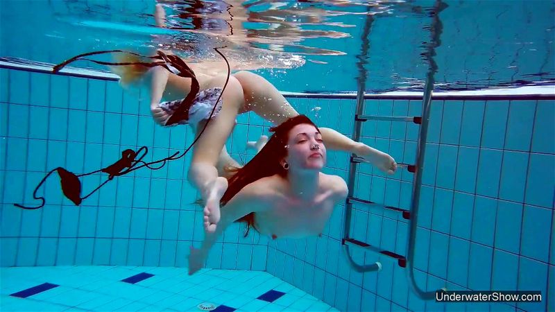 Two hot lesbians in the pool