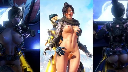 apex legends, hardcore, small tits, threesome