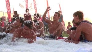 Cute twinks' pillow fight