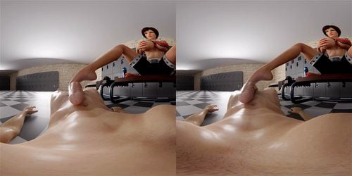 360 vr, big tits, virtual reality, redhead