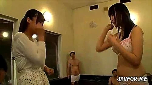 in front of husband, blowjob, asian wife cheating, public