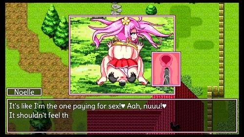 cumshot, sprite, hentai game, pink hair