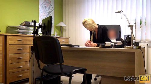LOAN4K. Bad agent tells customer to give him a head if she wants loan: Doggy, Blonde & Teen Porn