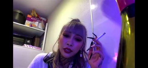 smoking, asian, mana izumi, fetish