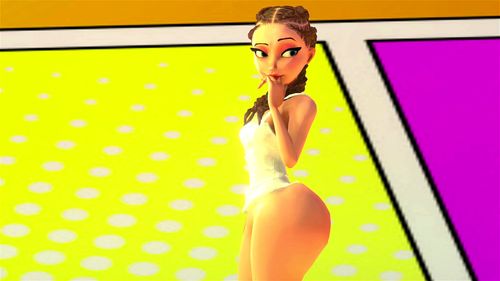 thick big ass, thick booty, cartoon 3d, thick thighs