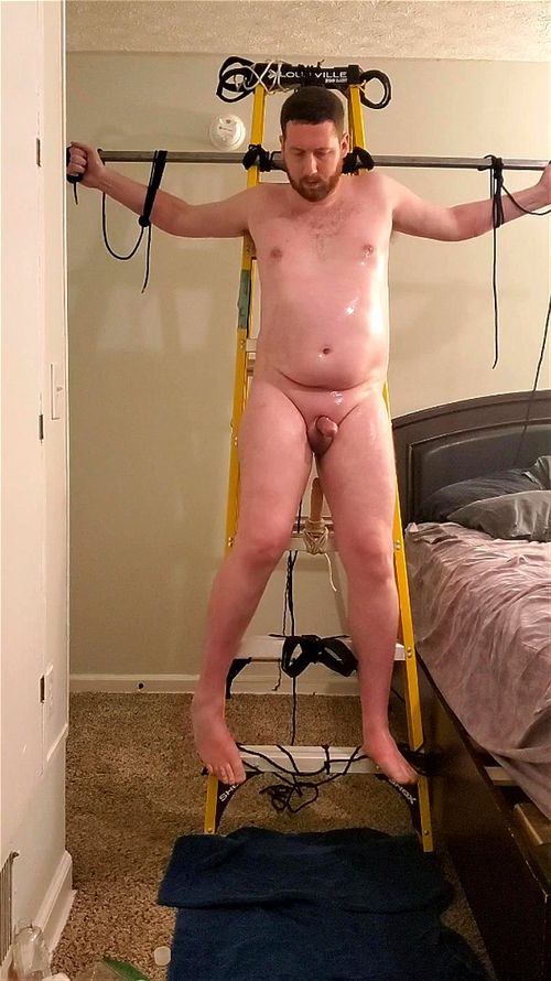 crucifixion, naked body, bdsm, oiled up body