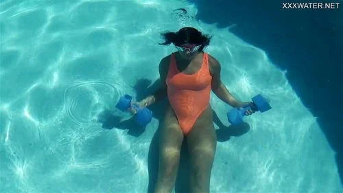 underwater, professional, flexible, gymnast
