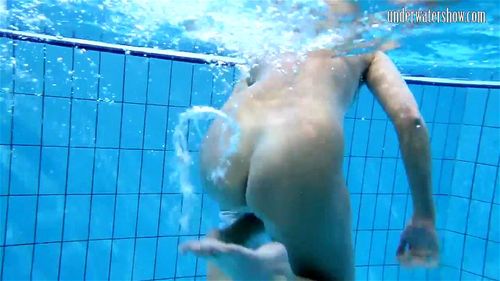underwater babe, public, solo, pool girl