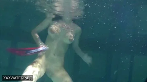 russian, brunette, huge tits, underwater