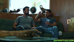 Beau Butler comforts Mason Lear in a very sensual way