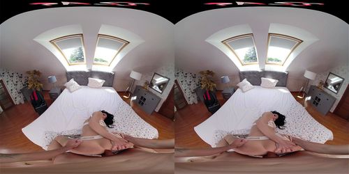 virtual reality, babe, clea, beautiful