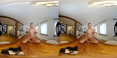 blonde, striptease, vr, virtual reality