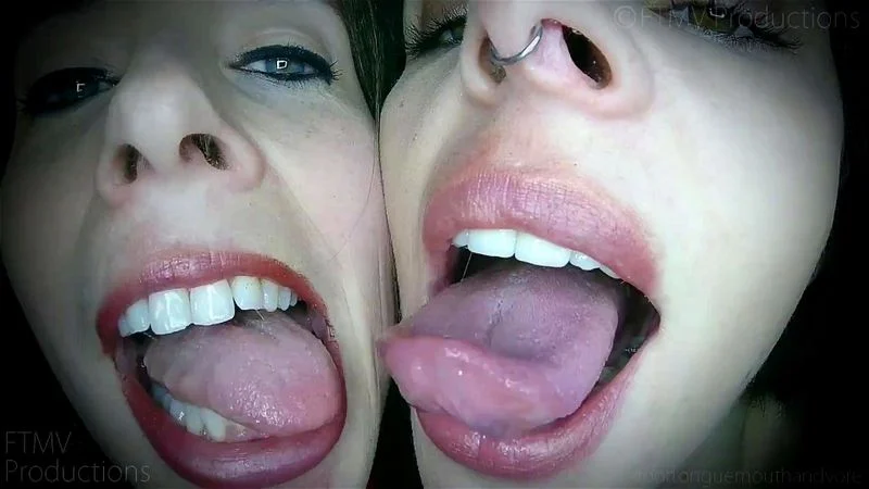 Close Up Tongue Kiss