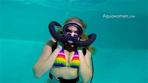 underwater, scuba, fetish, solo