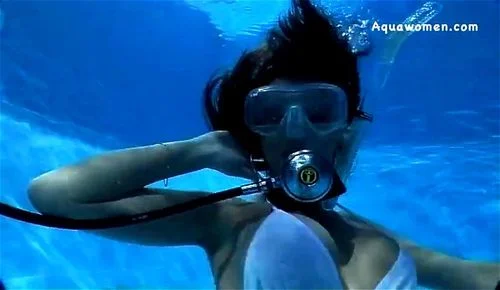 scuba, fetish, solo, underwater