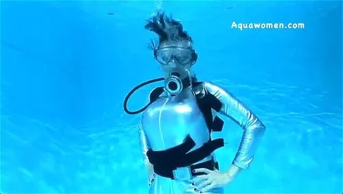 fetish, catsuit, underwater, scuba