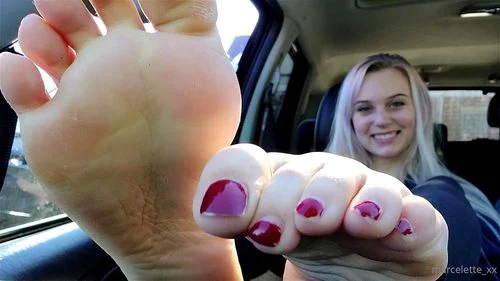 solo, barefoot, blonde, foot fetish