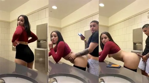 public bathroom, public blowjob, public fuck, public sex