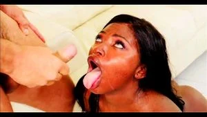 Black babe loves white cocks