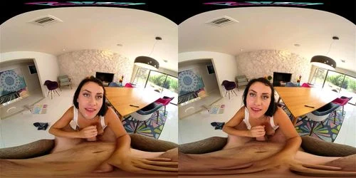 virtual reality, pov, brunette, vr