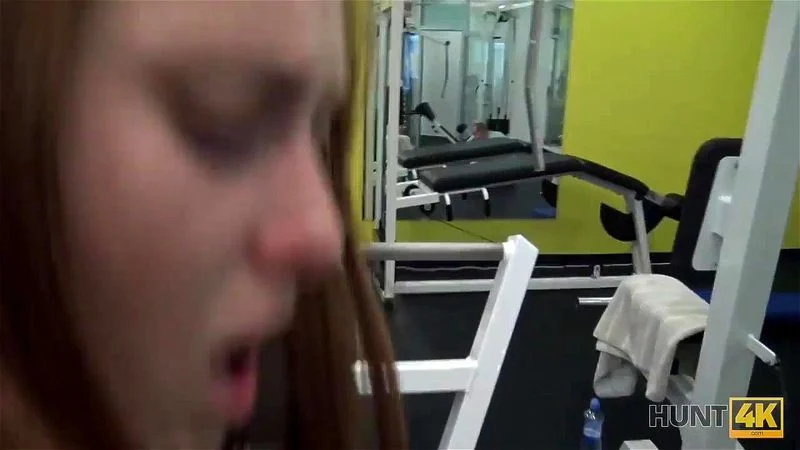 HUNT4K. After a hard workout in the gym&comma; the girl is ready for sex for money