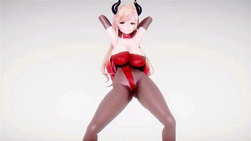 bunny girl, big tits, mmd 3d, mmd dance