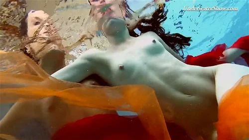 Underwater Show, small tits, babe, fetish