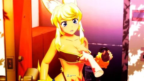 big tits, blonde, 3d anime, japanese