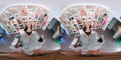 virtual reality, nun, blowjob, vr