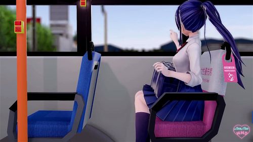 Horny girl on bus mmd