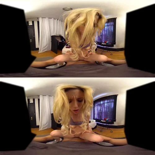 vr, virtual reality, blonde, skinny