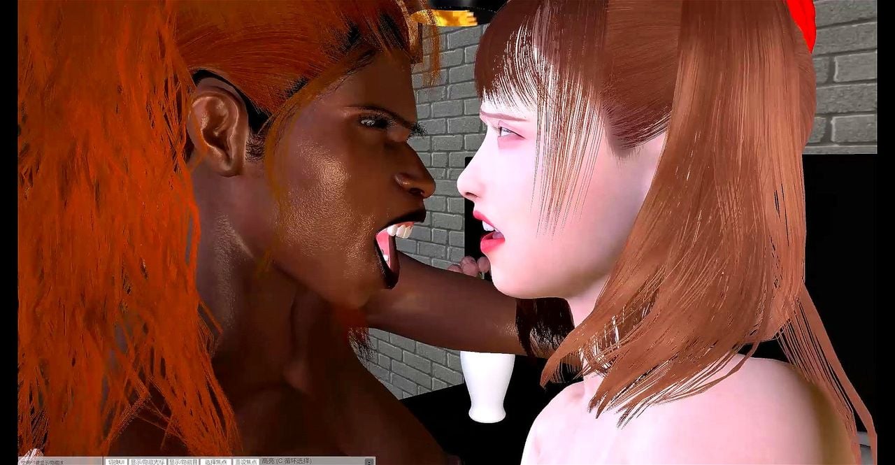 3D interracial girls sexfight