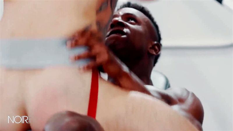 NoirMale - White athlete in jock gets BBCed