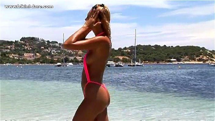 Watch Bikini Dare Pam - Beach, Bikini Babe, Solo Porn - SpankBang