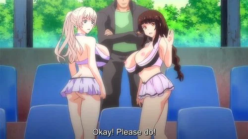 hentai anime, hentai, public, big tits