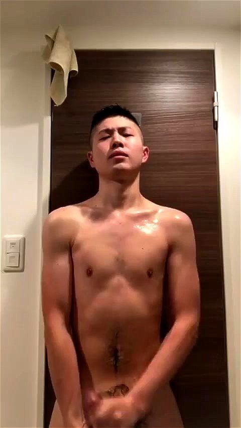Hairy Asian Solo Masturbation