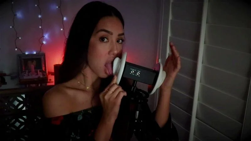 Beautiful Latina Ear Licking ASMR