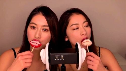 Real Japanese Twins ASMR Lollipop
