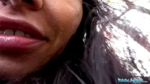 Public Agent Mouthful of cum and fuck for sexy brunette babe Sasha Colibri