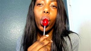 Ebony Beauty With A Blowpop!