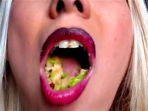 Food Fetish Solo - Watch Lunch Time For This Beauty! - Food Fetish, Mouth Fetish, Solo Porn -  SpankBang