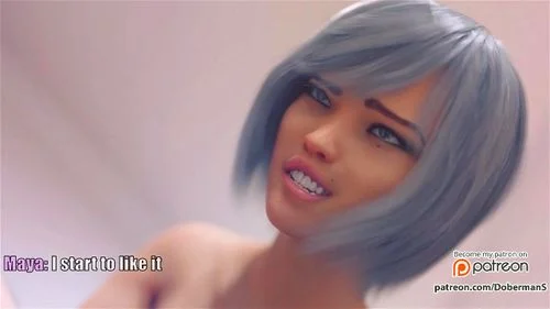 big tits, blonde, asian, animation 3d